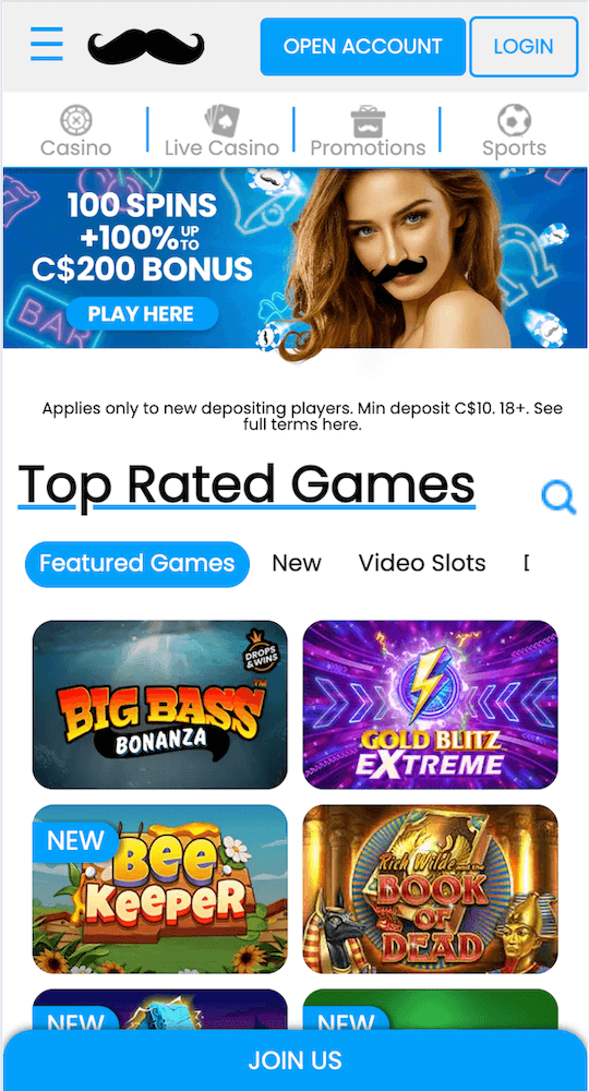 MrPlay Sport webpage