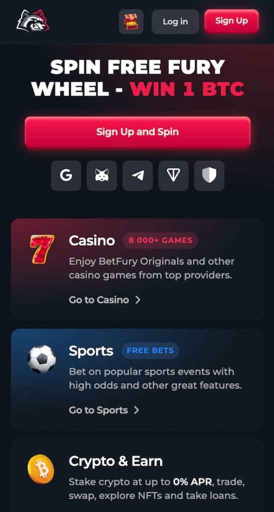 Betfury website