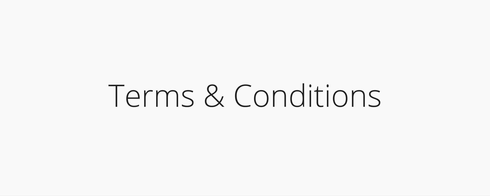 terms and conditions