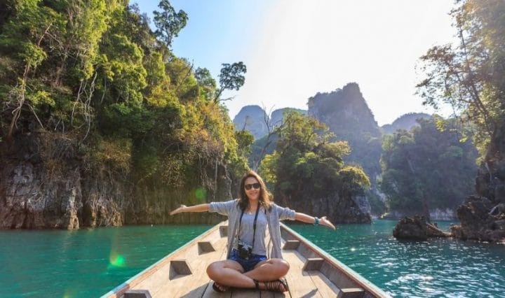 Woman enjoying her vacation