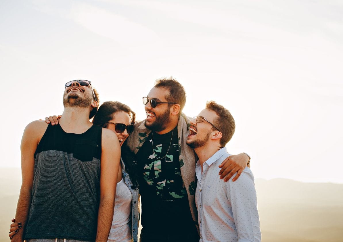 Group Of Friends Enjoying.