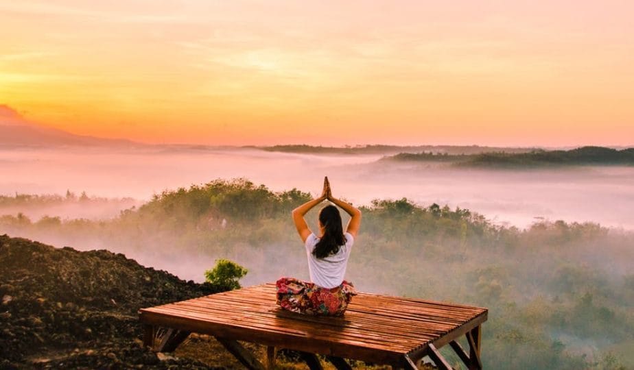 A Women Doing Meditation