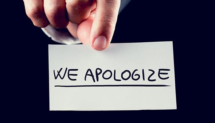 Apologise for Your Mistakes
