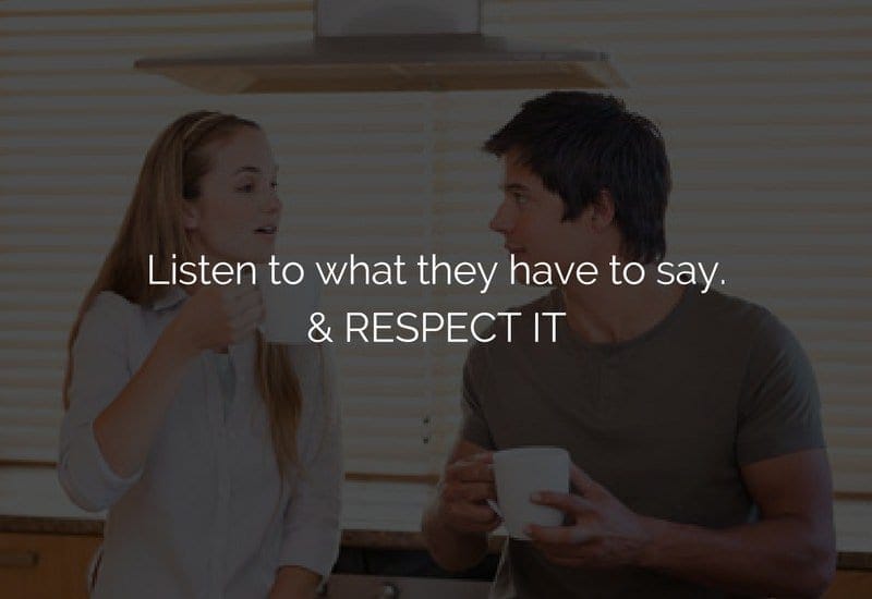 listen to others and respect