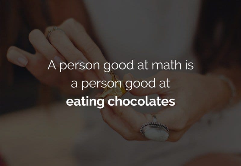 chocolate eater is good at math