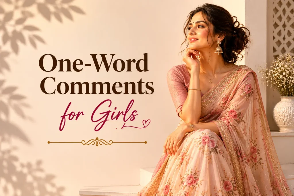One word comments for girls One word comments for girls