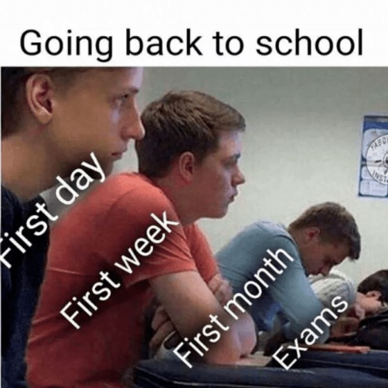 Students First Day Meme
