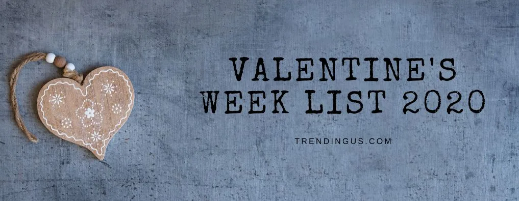 Valentine's week list 2020 cover