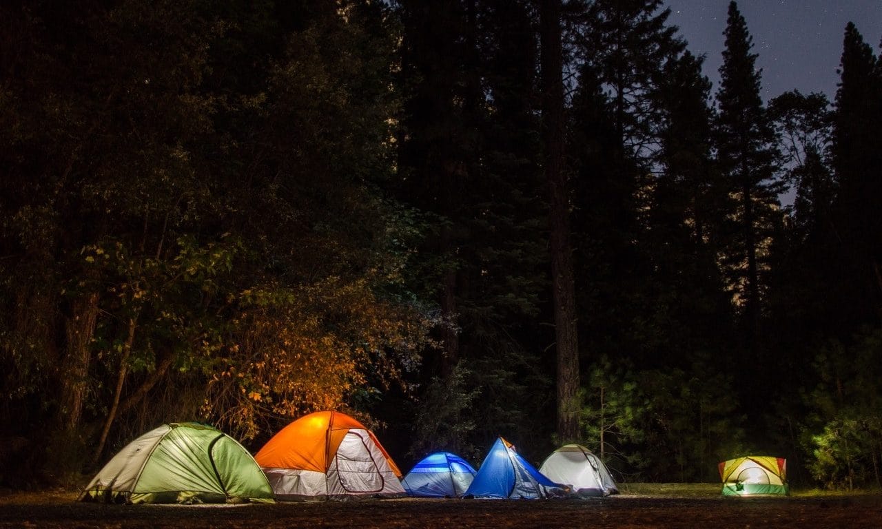 Camping Tents In Forest- Survival kit essentials