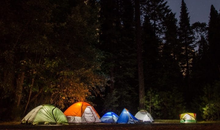 Camping Tents In Forest- Survival kit essentials