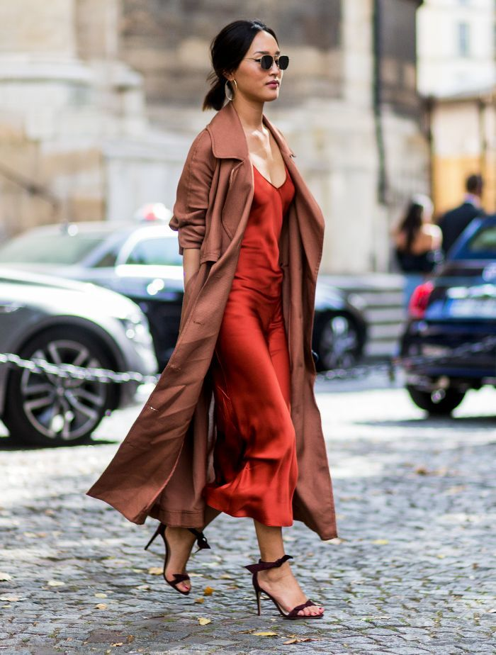 Outfits For A First Date (2021) Satin Maxi Dress