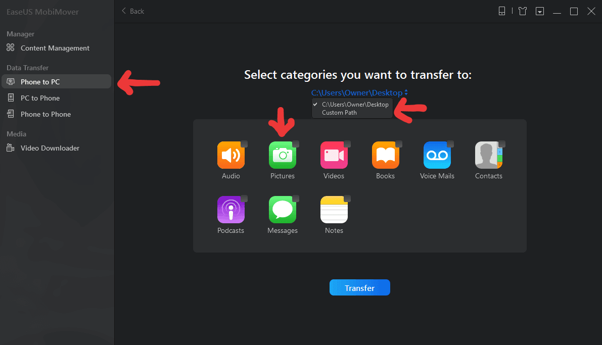 Simple   Guide   to   Transfer   Photos   Using  EaseUS   MobiMover - 86