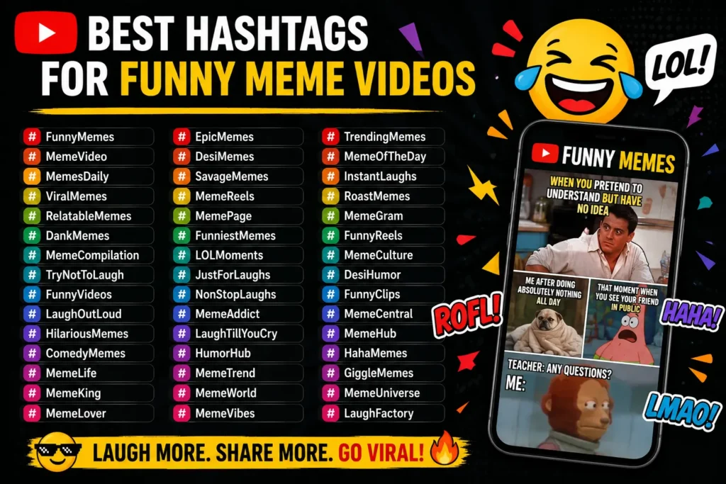 Best hashtags for funny meme videos Best hashtags for funny meme videos