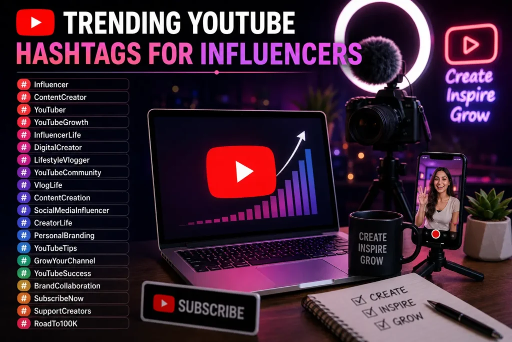 Trending youtube hashtags for influencers Trending youtube hashtags for influencers