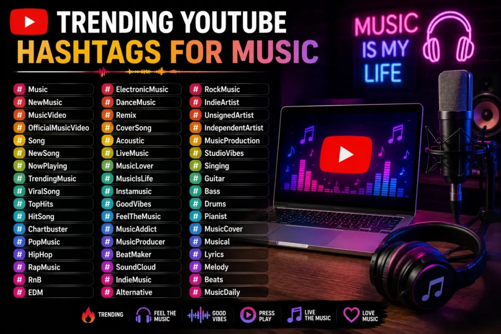Trending youtube hashtags for music Trending youtube hashtags for music