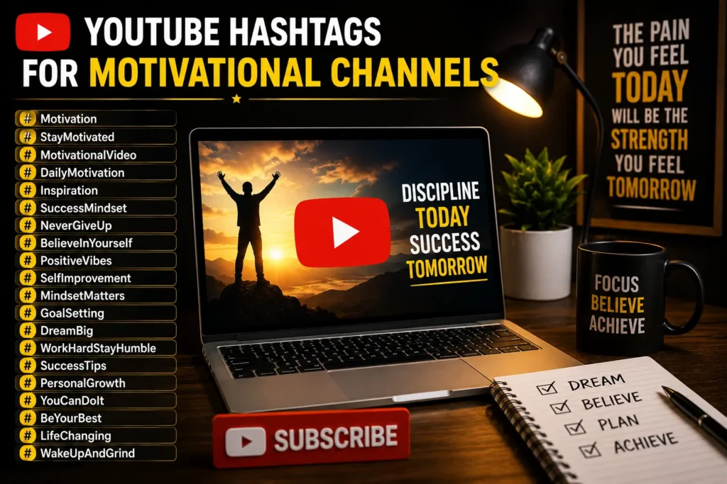 Youtube hashtags for motivational channels Youtube hashtags for motivational channels