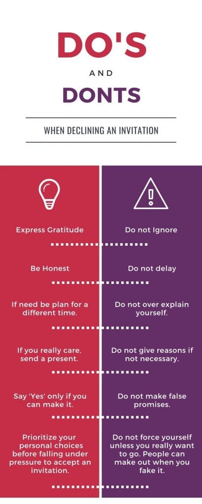 Turn Down an Invite with Grace 20 Phrases to Use - 36