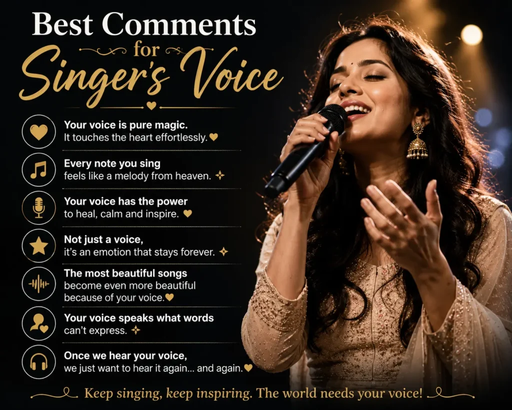 Best comments for singers voice 2 Best comments for singer’s voice