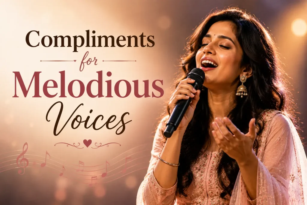 Compliments for melodious voices Compliments for melodious voices