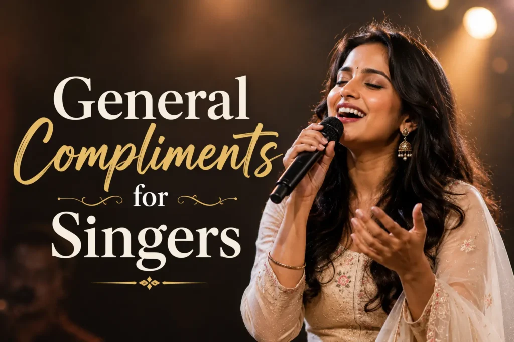 General compliments for singers General compliments for singers