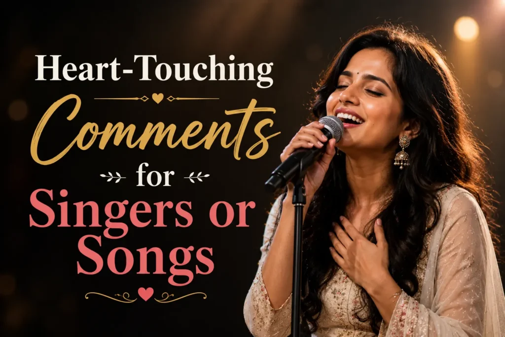 Heart touching comments for singers or songs Heart touching comments for singers or songs