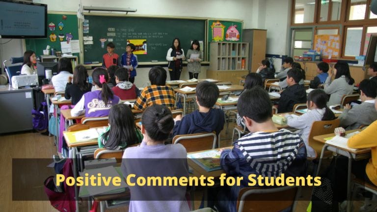 Positive comments for students