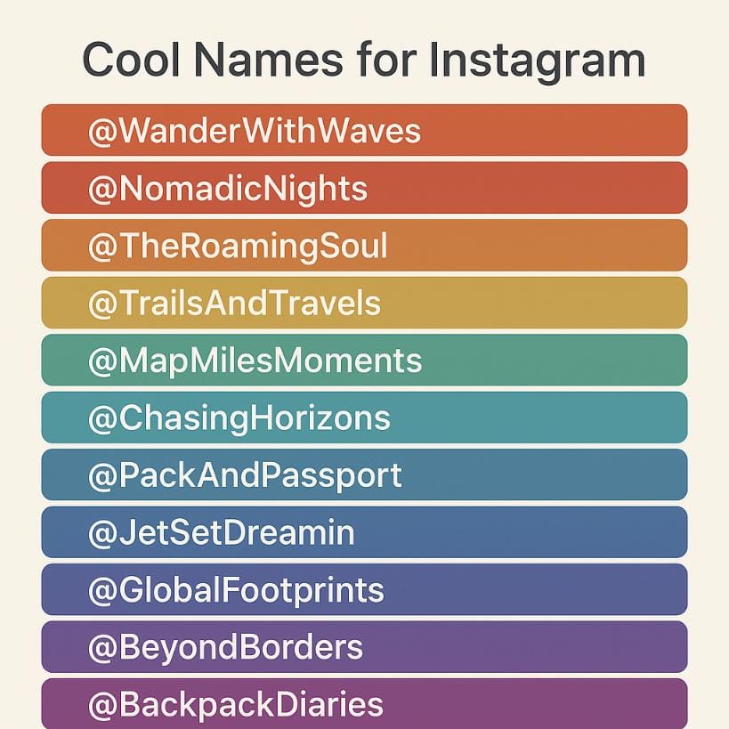 Cool names for instagram
