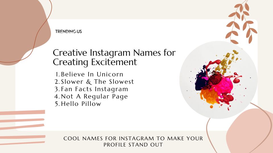 Creative Instagram Names For Creating Excitement