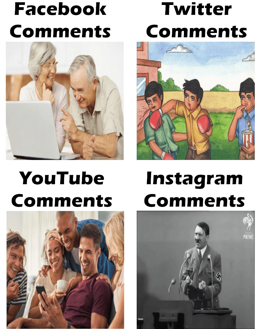 Youtube vs facebook meme