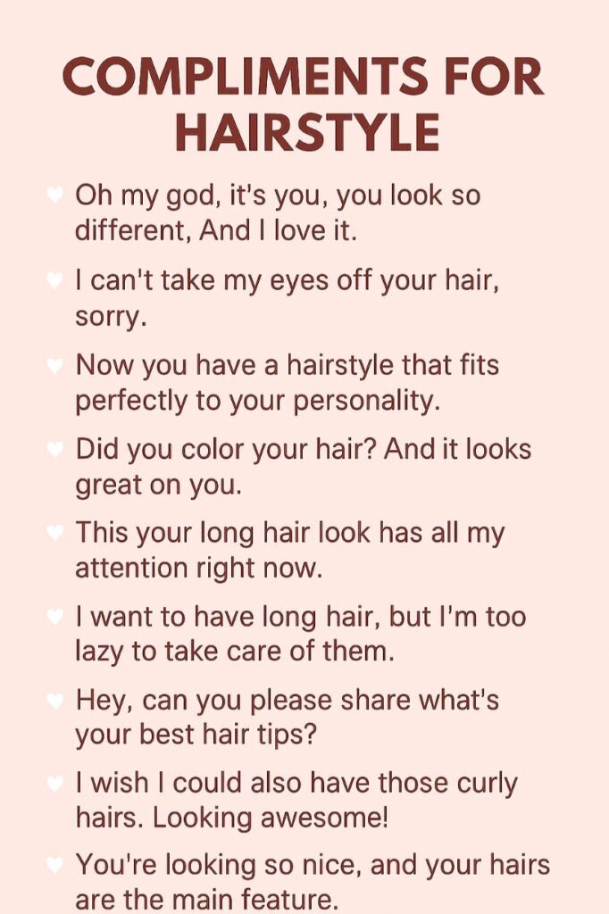 Compliments For Hairstyle Pic