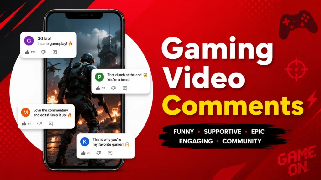 Gaming video comments Gaming video comments