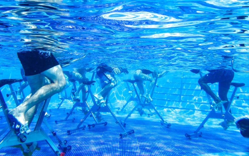 New fitness trend aqua cycling