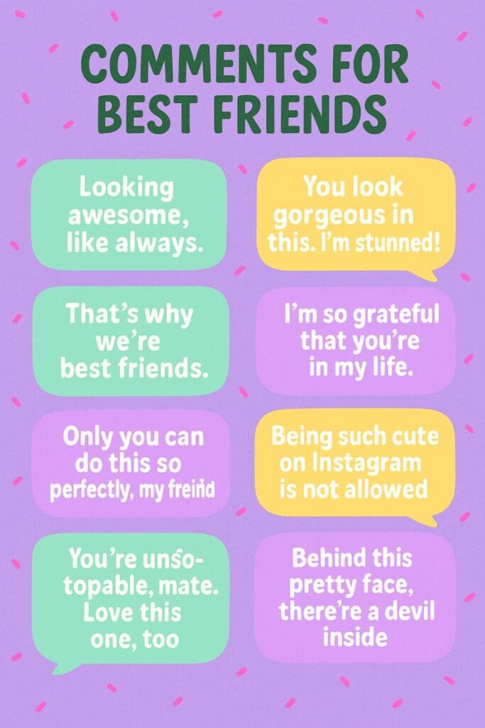 Comments for best friends posts