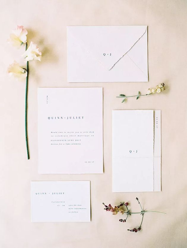 Minimalist Wedding Invitation Cards