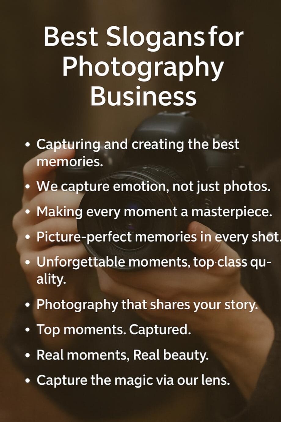 100+ Best Slogans for Photography Business — Trending Us