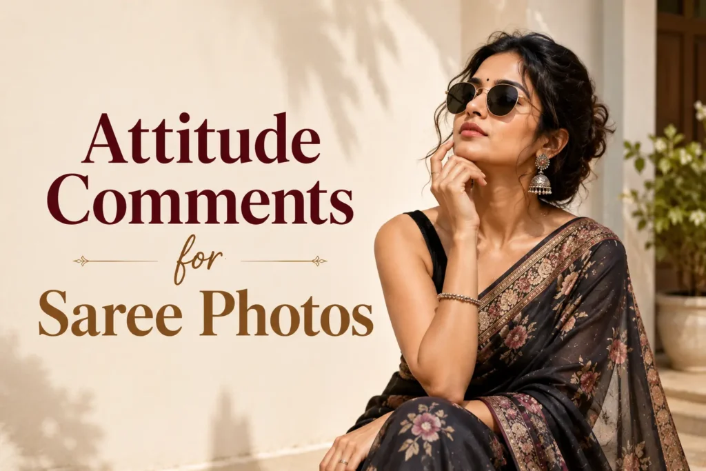Attitude comments for saree photos Attitude comments for saree photos