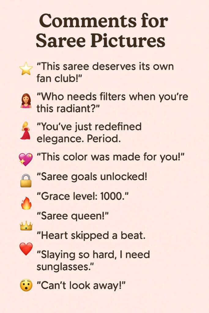 Compliments for stunning saree shots