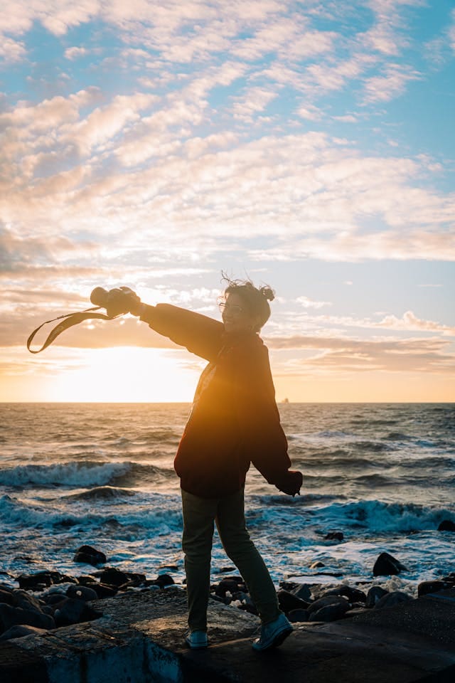 Beach sunset captions for girls