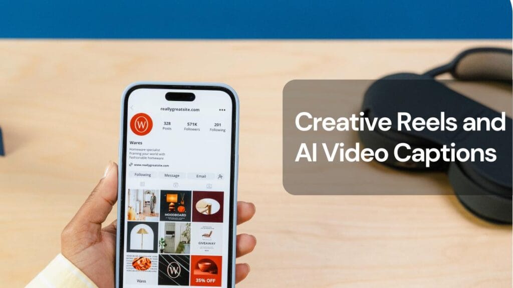 Creative reels and ai video captions