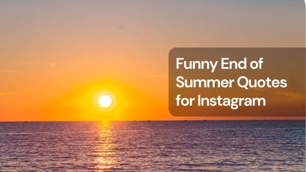 Funny end of summer quotes for instagram