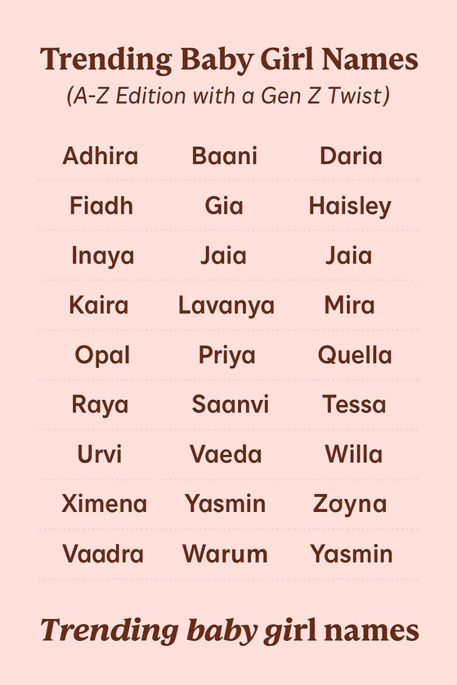Girls Names Based 300+ Unique Baby Girl Names — Trending Us