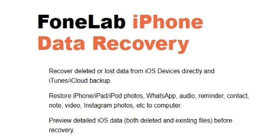 Fonelab iphone data recovery