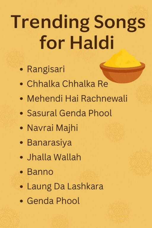 80 Trending Songs For Haldi Ceremony To Go Viral Trending Us