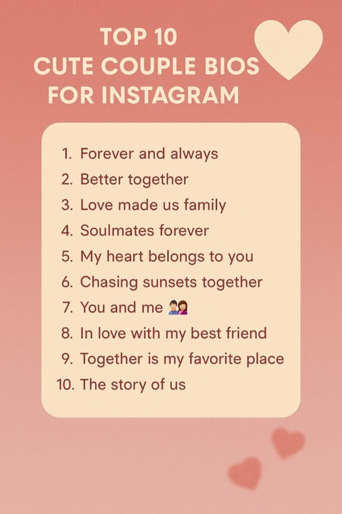 Instagram bio for couples