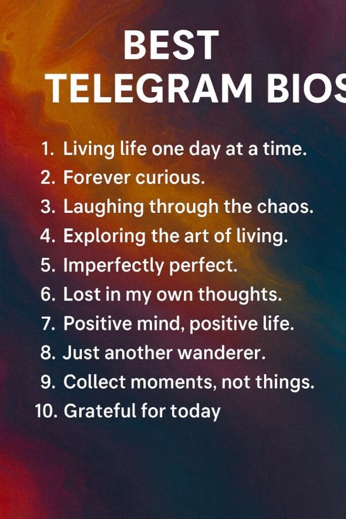 Telegram Bio Ideas