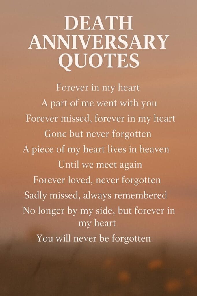 Death anniversary quote