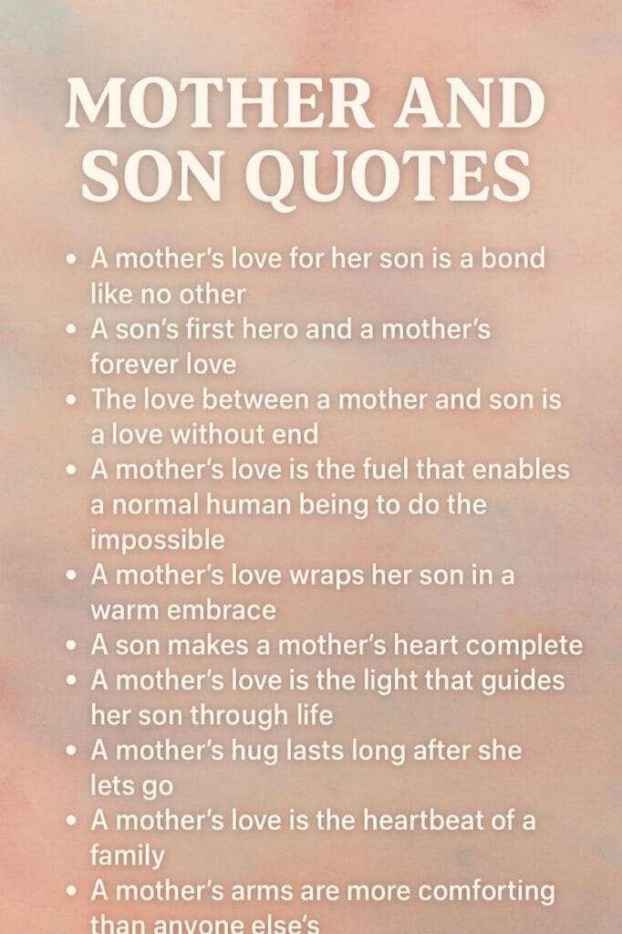 Mother & son quotes