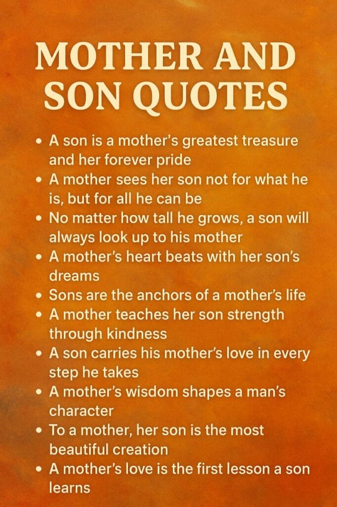 Mother and son quote
