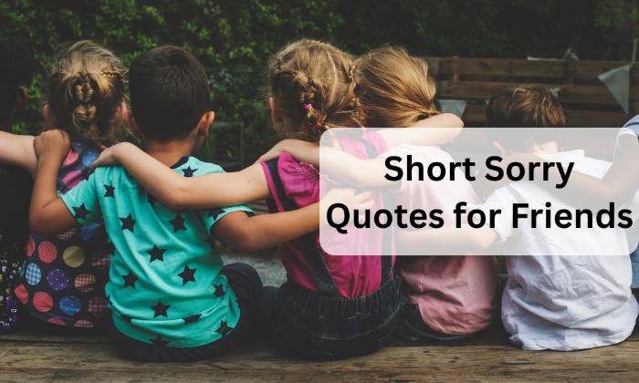 Short sorry quotes for friends