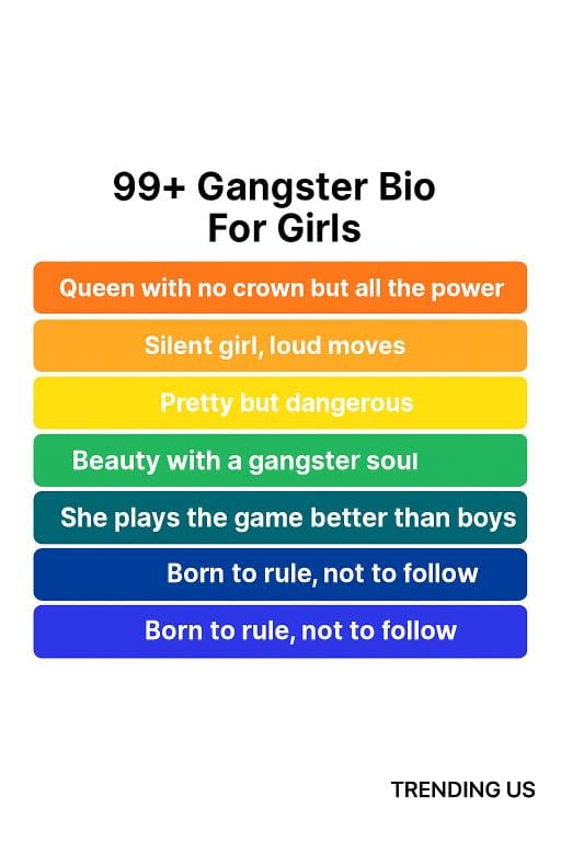 Coolest gangster bio for girls